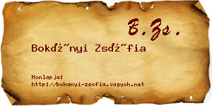 Bokányi Zsófia névjegykártya