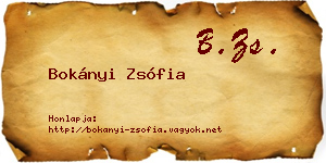 Bokányi Zsófia névjegykártya